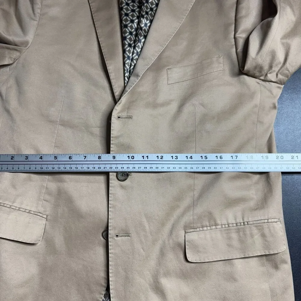 Indochino 40R Blazer‎ Sport Coat Mens Solid Brown Cotton